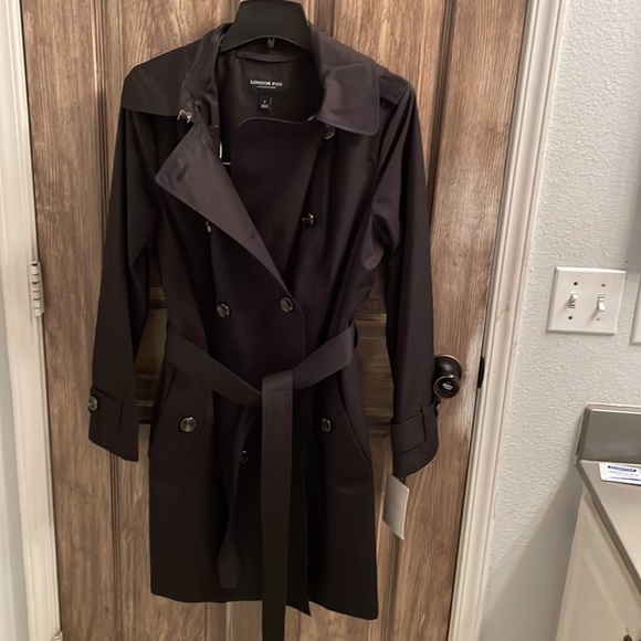 NWT Black London fog trench coat - Picture 5 of 6